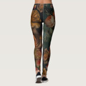 Rozen in Herfst  kleuren botanische tuin Leggings (Achterkant)