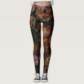 Rozen in Herfst  kleuren botanische tuin Leggings (Voorkant)
