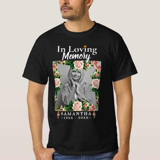 Rozen in het liefhebben van geheugen Foto verlies  T-shirt (Voorkant)