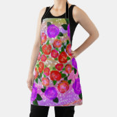 Rozen in het Paars, roze en Sparkles Schort (Insitu)