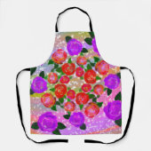 Rozen in het Paars, roze en Sparkles Schort (Voorkant)