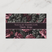  Rozen in het zwart en het moer Visitekaartje (Voorkant)