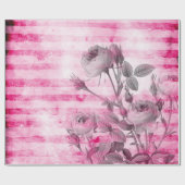Rozen in Hot Pink Achtergrond | Floral Cadeaupapier (Vlak)