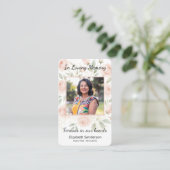 Rozen in liefdevolle herinnering begrafenis Kaart Visitekaartje (Staand voorkant)