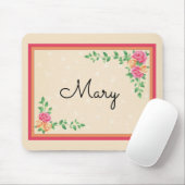 Rozen in Lijst Name Country Mousepad Muismat (Met muis)