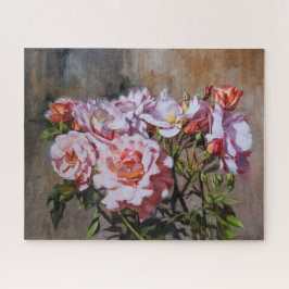 Rozen in Pavlovsk - Elegant olieverfschilderij van Legpuzzel