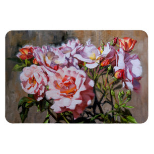 Rozen in Pavlovsk - Elegant olieverfschilderij van Magneet