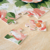 Rozen in Peach Pink Pattern Legpuzzel (Zijkant)