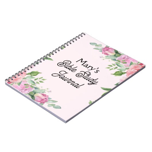 Rozen in Pink Bible Study Journal Notitieboek (Linkerzijde)
