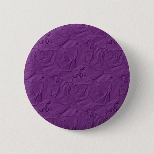 Rozen in reliëf Lavender Paars Ronde Button 5,7 Cm (Voorkant)