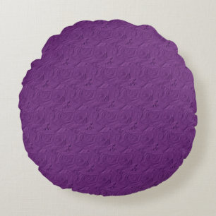 Rozen in reliëf, lavender Paars - Ronde piloot Rond Kussen
