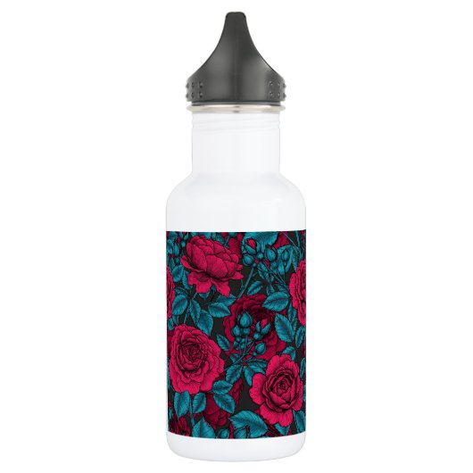 Rozen in rood en blauw waterfles (Links)