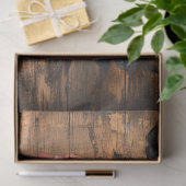 Rozen in rood en perzik roze geschilderd hout Deco Tissuepapier (Geschenk)