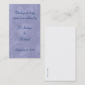 "Rozen in Stoffig Blauw" - 'Bladwijzer Visitekaartje (Voorkant / Achterkant)