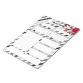 Rozen in strepen _ Clinical Planning Notitieblok (Schuin)