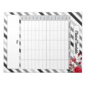 Rozen in strepen _ Clinical Timetable Notitieblok (Voorkant)