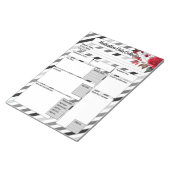 Rozen in strepen _ Collectie met medicatiegegevens Notitieblok (Schuin)