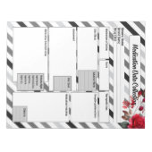 Rozen in strepen _ Collectie met medicatiegegevens Notitieblok (Voorkant)