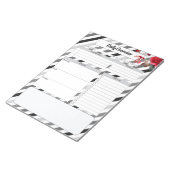 Rozen in strepen _ Dagelijks overzicht Notitieblok (Schuin)