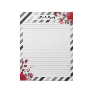 Rozen in strepen _ Letter to Myself Notitieblok