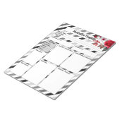 Rozen in strepen _ Medicatie Sjabloon Notitieblok (Schuin)