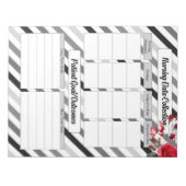 Rozen in strepen _ Nursing Data Collectie Notitieblok (Voorkant)