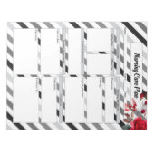 Rozen in strepen _ Verpleegzorgplan Notitieblok (Voorkant)