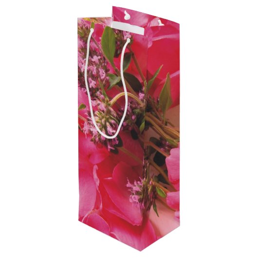 Rozen in Thyme-WINE GIFT BAG Wijn Cadeautas (Achterkant Gekanteld)