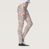 Rozen in tinten perzik en koraal leggings (Rechts)