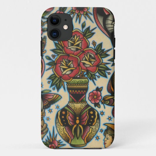 rozen in vaas Case-Mate iPhone case (Achterkant)