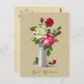 Rozen in Vase Best Welse  reproductie Briefkaart (Voorkant / Achterkant)