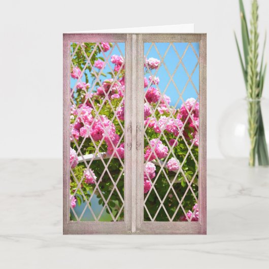 Rozen in venster kaart (Voorkant)