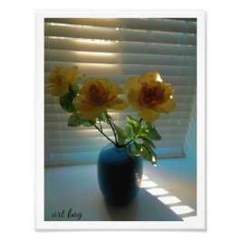 Rozen in zonlicht foto afdruk