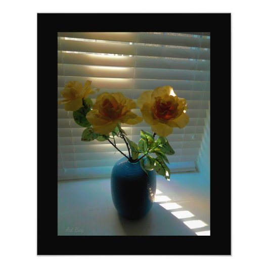 Rozen in zonlicht - foto afdruk (Voorkant)