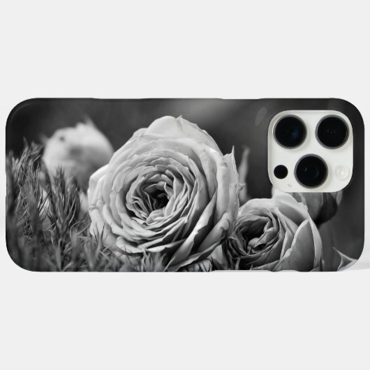 Rozen in zwart-wit Case-Mate iPhone case (Achterkant (horizontaal))