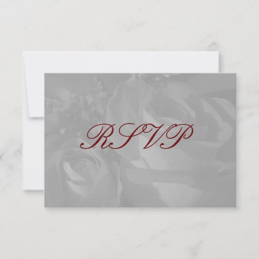 "Rozen in zwart-wit" — RSVP [a] Kaartje (Voorkant)