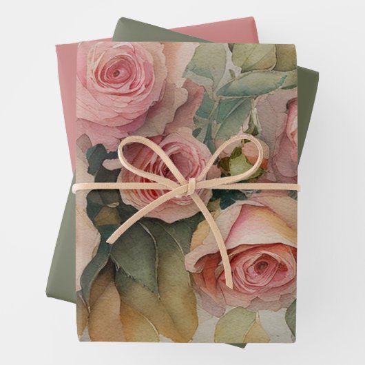 Rozen inpakpapier set (In situ)