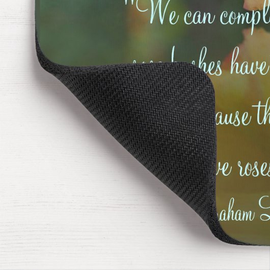 Rozen Inspirerend Lincoln Quote Muismat (Hoek)