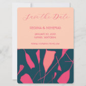 Rozen instellen Flat Save The Date Kaart (Voorkant)