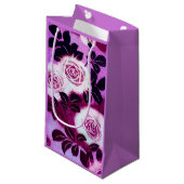 Rozen, Japans Ontwerp Klein Cadeauzakje (Voorkant Gekanteld)