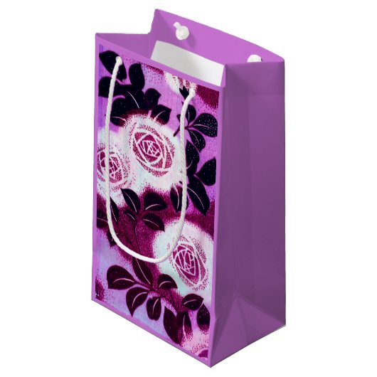 Rozen, Japans  Ontwerp Klein Cadeauzakje (Voorkant Gekanteld)