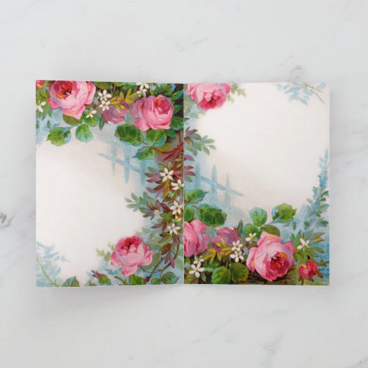 ROZEN & JASMIJNEN ,Bewaar de datum Monogram Aankondiging (Binnen)