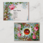 ROZEN & JASMIJNEN MONOGRAM GEM Rood Wit Visitekaartje (Voorkant / Achterkant)