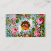 ROZEN & JASMINEN FLORAL MONOGRAM ORAMGE GEM White Visitekaartje (Achterkant)
