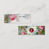ROZEN & JASMINEN MONOGRAM GEM roze Mini Visitekaartje (Voorkant / Achterkant)