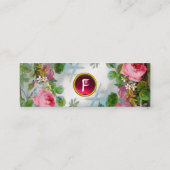 ROZEN & JASMINEN MONOGRAM GEM roze Mini Visitekaartje (Achterkant)
