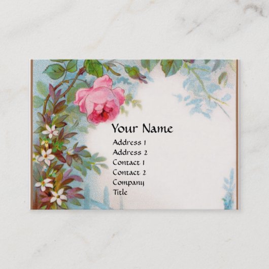 ROZEN & JASMINES MONOGRAM EDELSTEEN groen wit Visitekaartje (Voorkant)