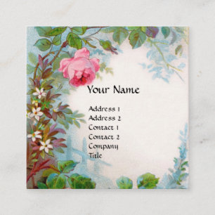 ROZEN & JASMINES MONOGRAM GEM sinaasappel wit Vierkante Visitekaartje