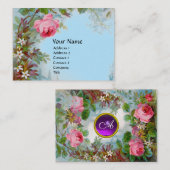 ROZEN & JASMINES Paarse GEM MONOGRAM Hemelsblauw Visitekaartje (Voorkant / Achterkant)