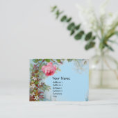 ROZEN & JASMINES Paarse GEM MONOGRAM Hemelsblauw Visitekaartje (Staand voorkant)